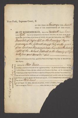 Judgment against Peter Davis as an enemy of the state
