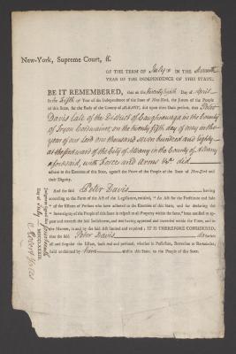 Judgment against Peter Davis as an enemy of the state
