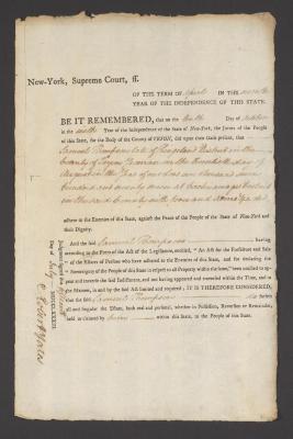 Judgment against Samuel Thompson as an enemy of the state