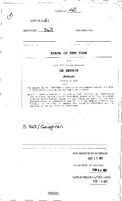 NYS Bill and Veto Jackets: 2021, Chapter 40