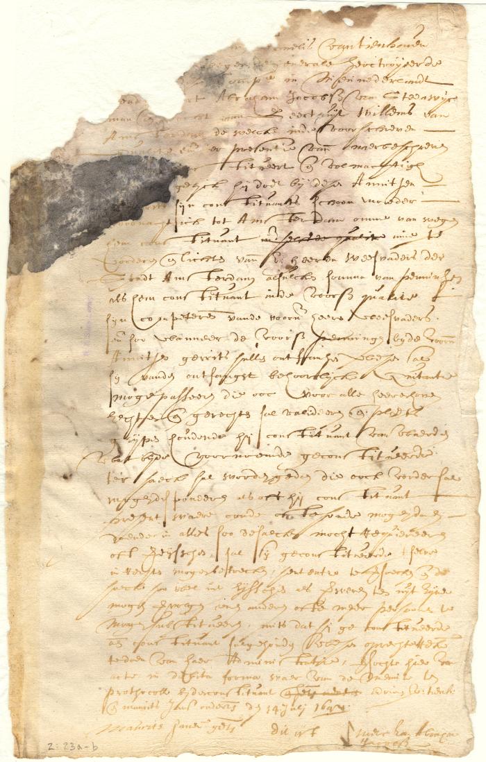 Power of attorney from Abraham Jacobsen to his mother-in-law to receive money from the orphanmasters at Amsterdam