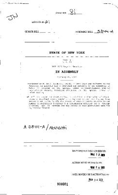 NYS Bill and Veto Jackets: 2021, Chapter 81