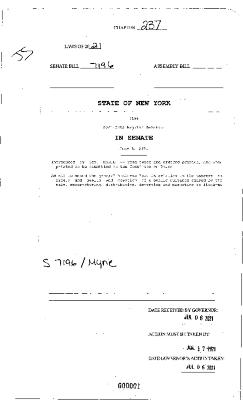 NYS Bill and Veto Jackets: 2021, Chapter 237