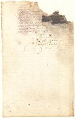 Declaration of Claes Carstensen that he saw a grindstone smuggled on board the ship Houttuyn