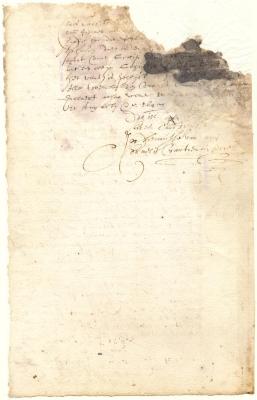 Declaration of Claes Carstensen that he saw a grindstone smuggled on board the ship Houttuyn
