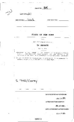 NYS Bill and Veto Jackets: 2021, Chapter 304