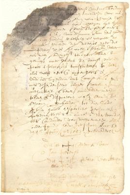 Deed from Jan Pietersen and Abraham Ryken to Michel Picet for a house on Manhattan Island