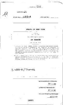NYS Bill and Veto Jackets: 2021, Chapter 511