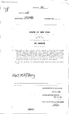NYS Bill and Veto Jackets: 2021, Chapter 581