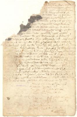 Contract of Walter Davel to fence the plantation of Tonis Cray