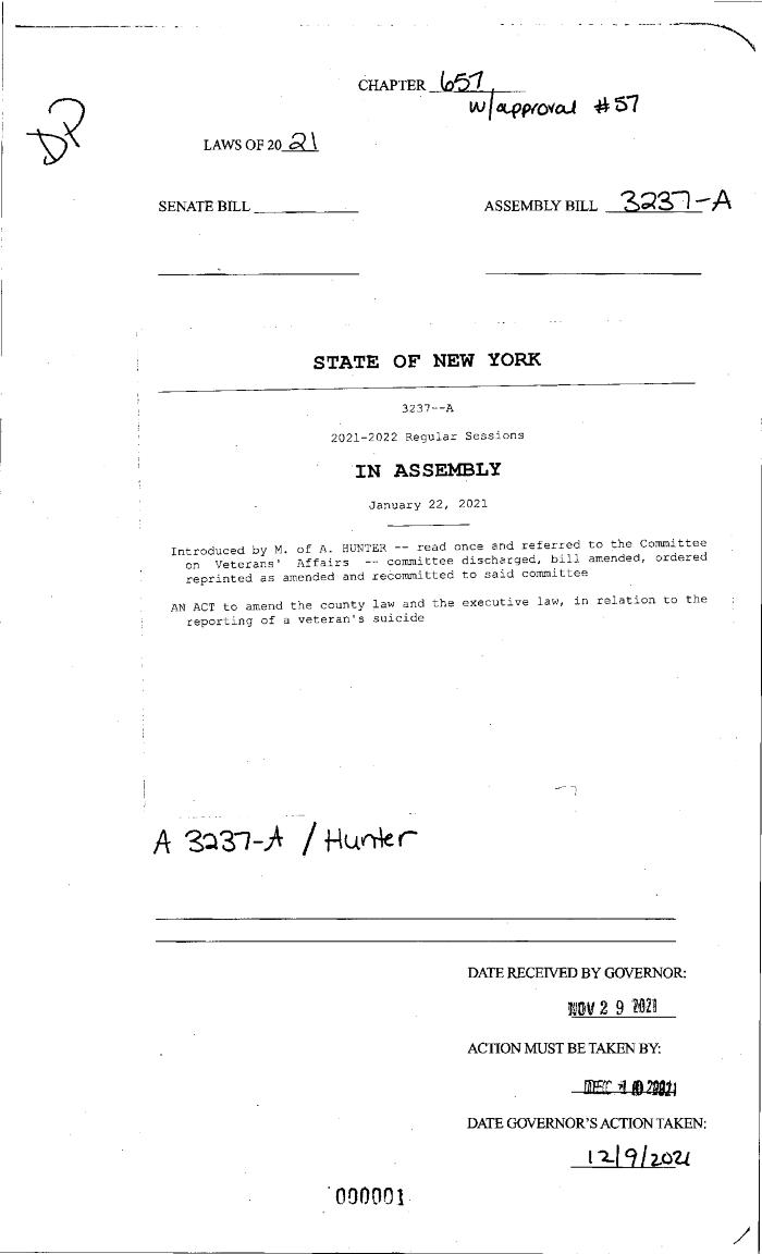 NYS Bill and Veto Jackets: 2021, Chapter 657