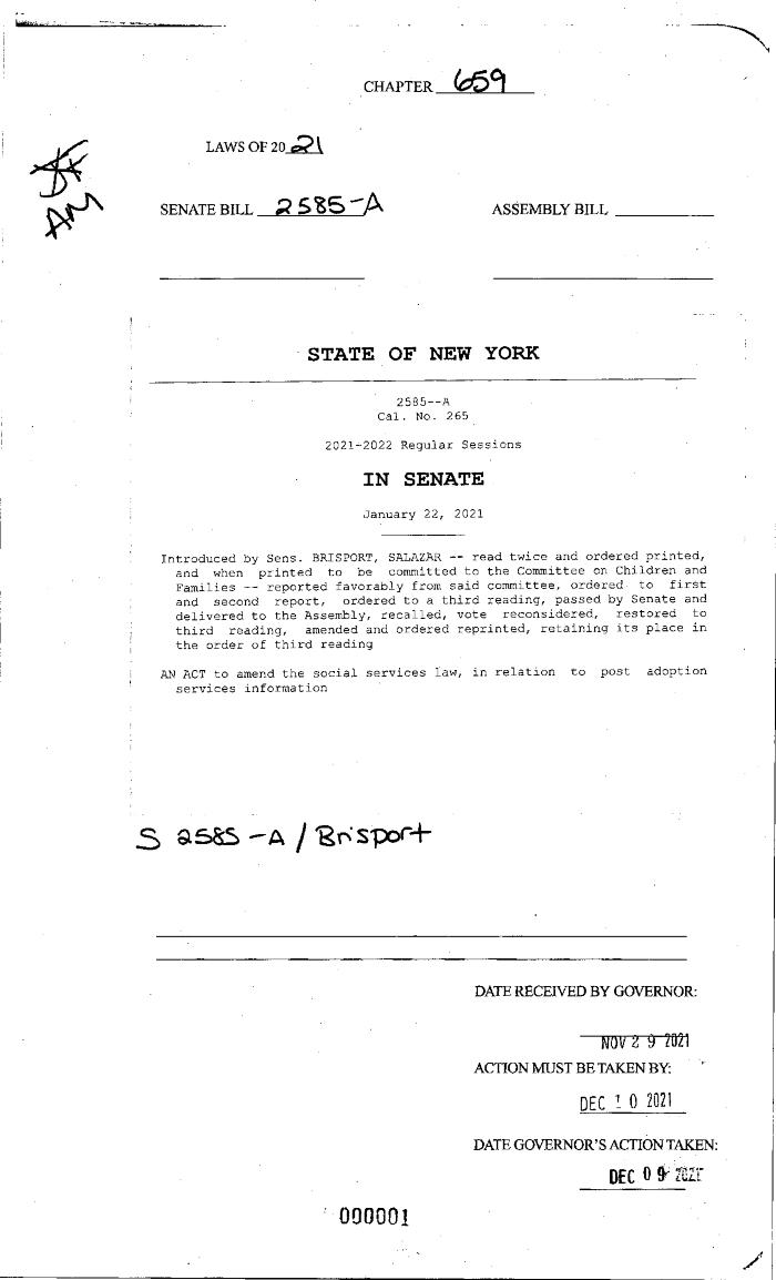 NYS Bill and Veto Jackets: 2021, Chapter 659
