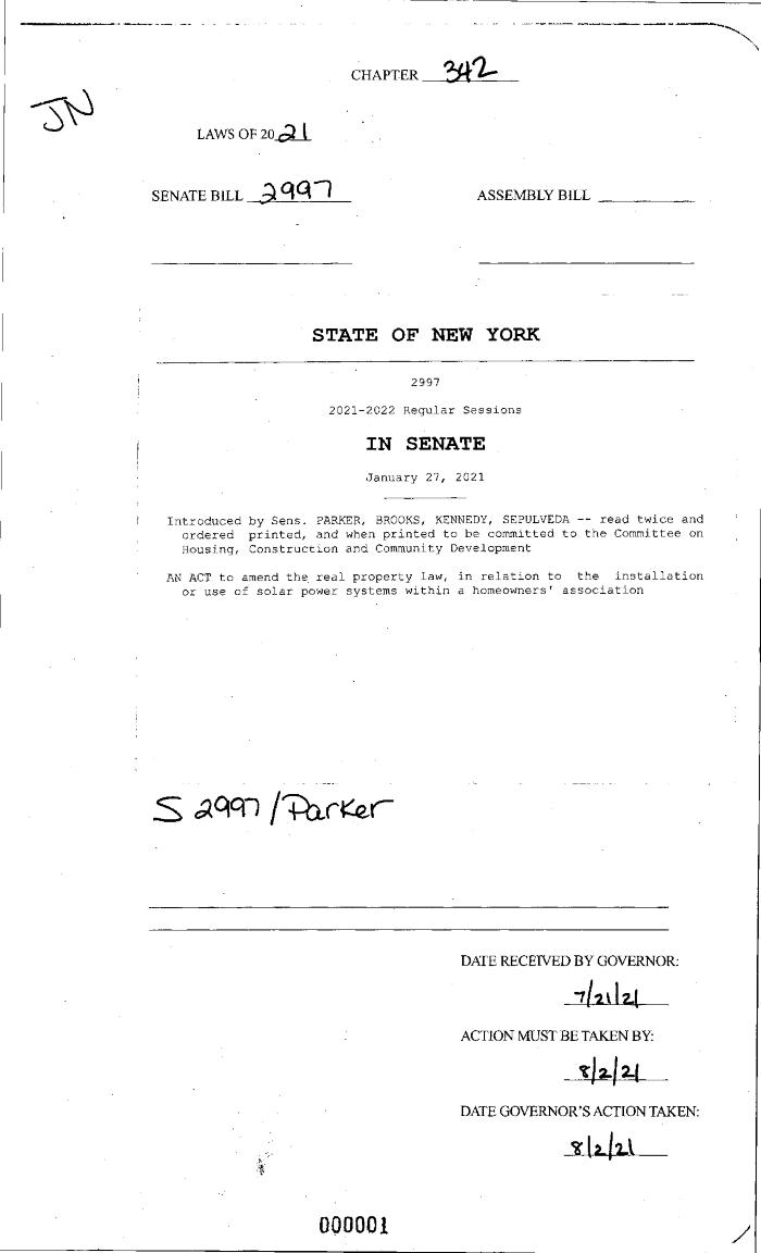 NYS Bill and Veto Jackets: 2021, Chapter 342