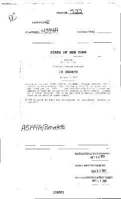 NYS Bill and Veto Jackets: 2021, Chapter 522