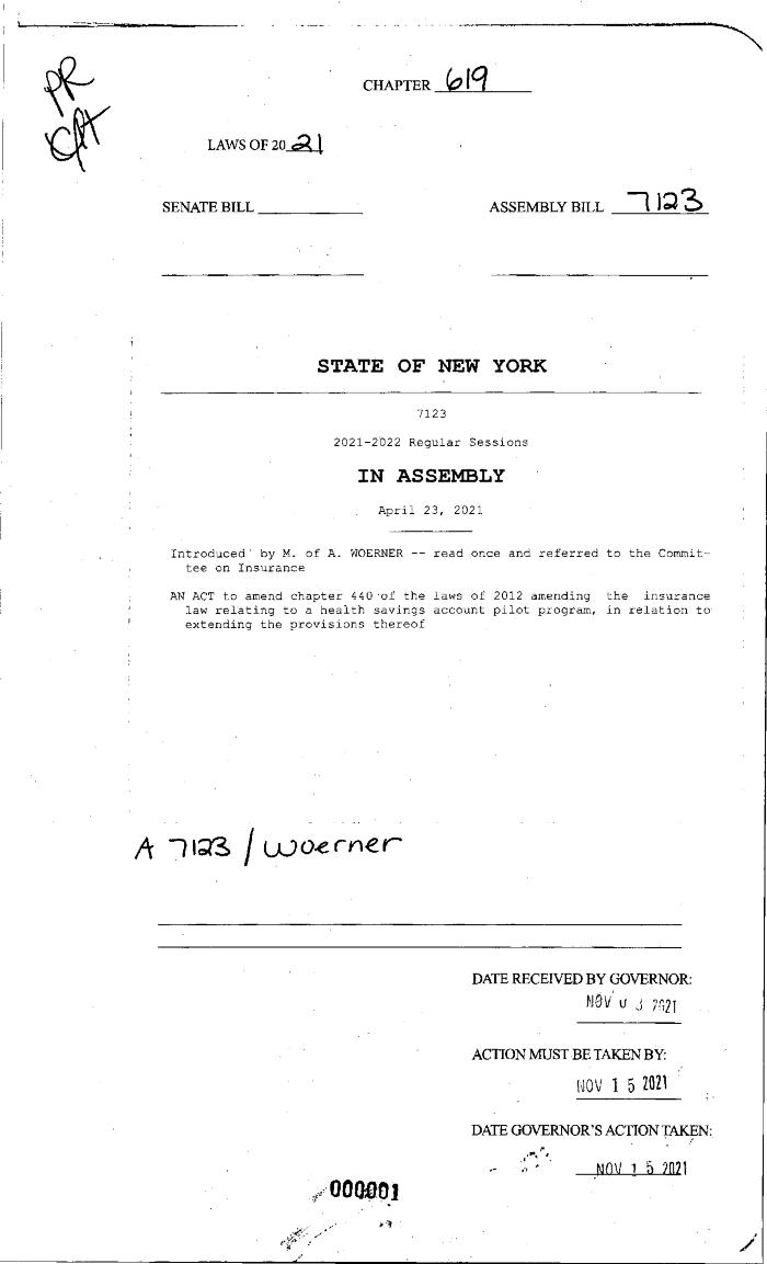 NYS Bill and Veto Jackets: 2021, Chapter 619