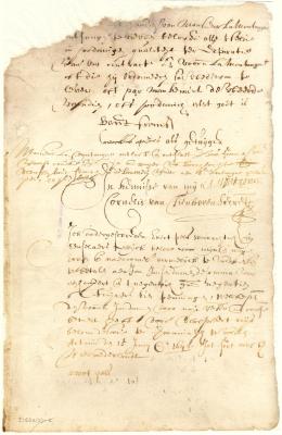 Surrender by Bout Francen of his lease of said bouwery