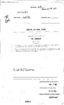 NYS Bill and Veto Jackets: 2021, Chapter 819