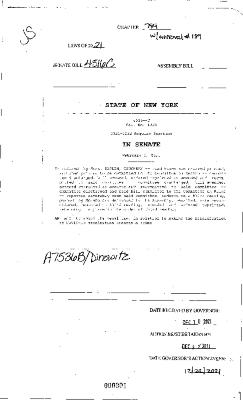NYS Bill and Veto Jackets: 2021, Chapter 784