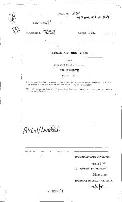 NYS Bill and Veto Jackets: 2021, Chapter 832