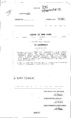 NYS Bill and Veto Jackets: 2021, Chapter 834