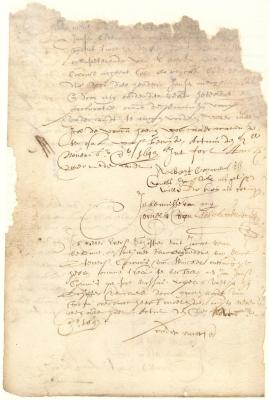 Declaration of skipper Ridder Eversen about a cask of merchandise which he was obliged to throw overboard