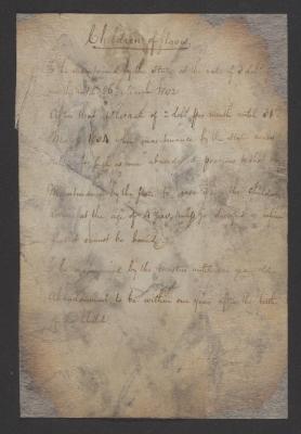 Register of payments to Overseers of the Poor for children of enslaved people, part 1