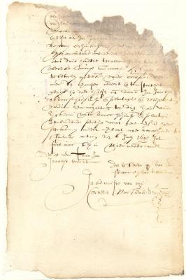 Contract of sale between Jan Francen and Jan Jacobsen of a house and plantation on Manhattan island
