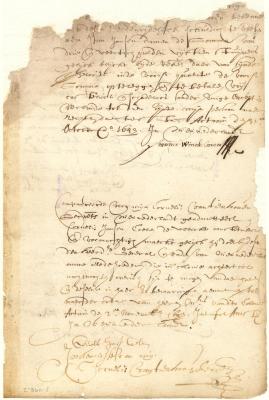 Power of attorney from Cornelis Jansen Coelen to the director and council of New Netherland to remove and take care of the goods remaining in the colony of Achter Col