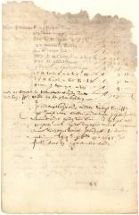List of provisions furnished to the yacht Real