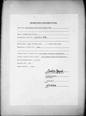 NYS Bill and Veto Jackets: 1994, Chapter 26