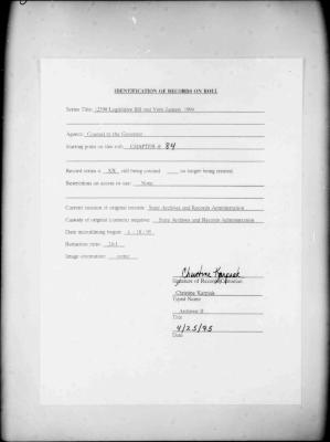 NYS Bill and Veto Jackets: 1994, Chapter 84