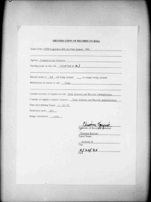 NYS Bill and Veto Jackets: 1994, Chapter 21