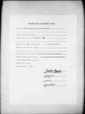 NYS Bill and Veto Jackets: 1994, Chapter 75