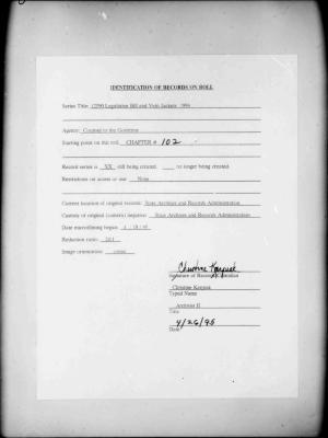 NYS Bill and Veto Jackets: 1994, Chapter 102