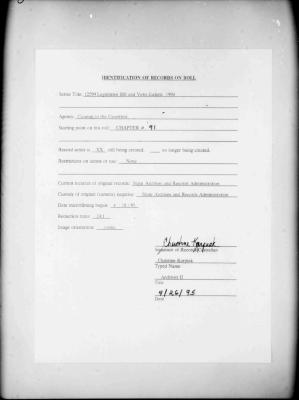 NYS Bill and Veto Jackets: 1994, Chapter 91