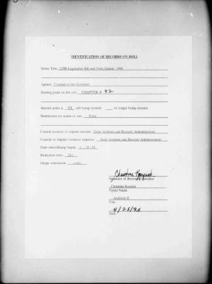 NYS Bill and Veto Jackets: 1994, Chapter 82