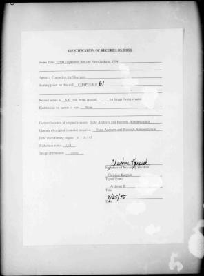NYS Bill and Veto Jackets: 1994, Chapter 62