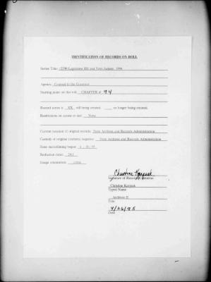 NYS Bill and Veto Jackets: 1994, Chapter 94