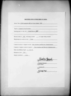 NYS Bill and Veto Jackets: 1994, Chapter 34