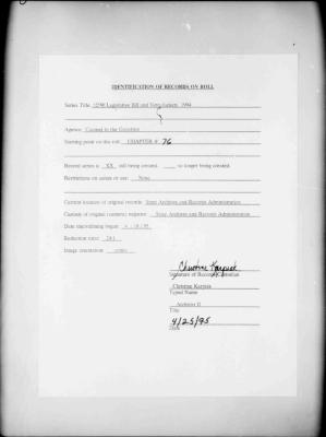 NYS Bill and Veto Jackets: 1994, Chapter 76