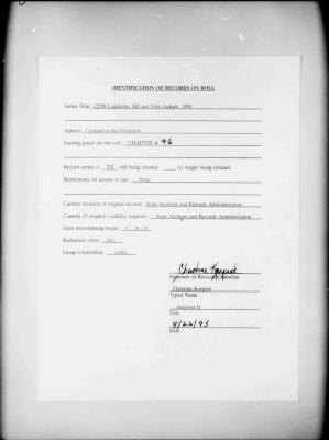 NYS Bill and Veto Jackets: 1994, Chapter 96