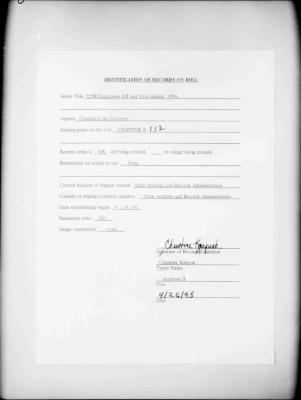 NYS Bill and Veto Jackets: 1994, Chapter 112