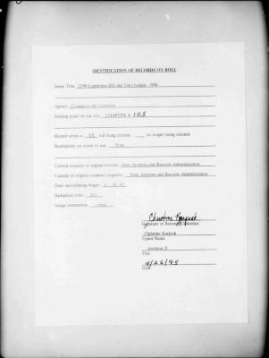 NYS Bill and Veto Jackets: 1994, Chapter 105