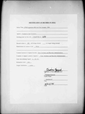 NYS Bill and Veto Jackets: 1994, Chapter 154
