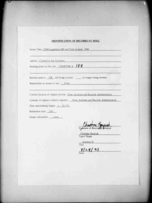 NYS Bill and Veto Jackets: 1994, Chapter 188