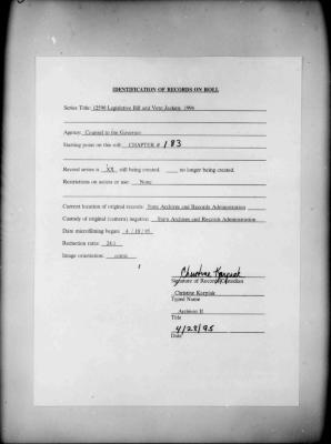 NYS Bill and Veto Jackets: 1994, Chapter 183