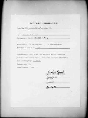 NYS Bill and Veto Jackets: 1994, Chapter 146