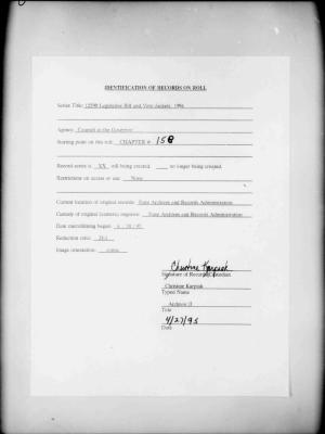 NYS Bill and Veto Jackets: 1994, Chapter 158