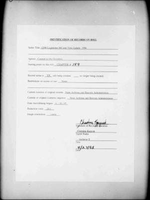 NYS Bill and Veto Jackets: 1994, Chapter 149