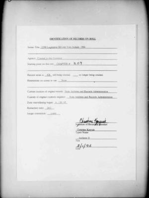 NYS Bill and Veto Jackets: 1994, Chapter 209